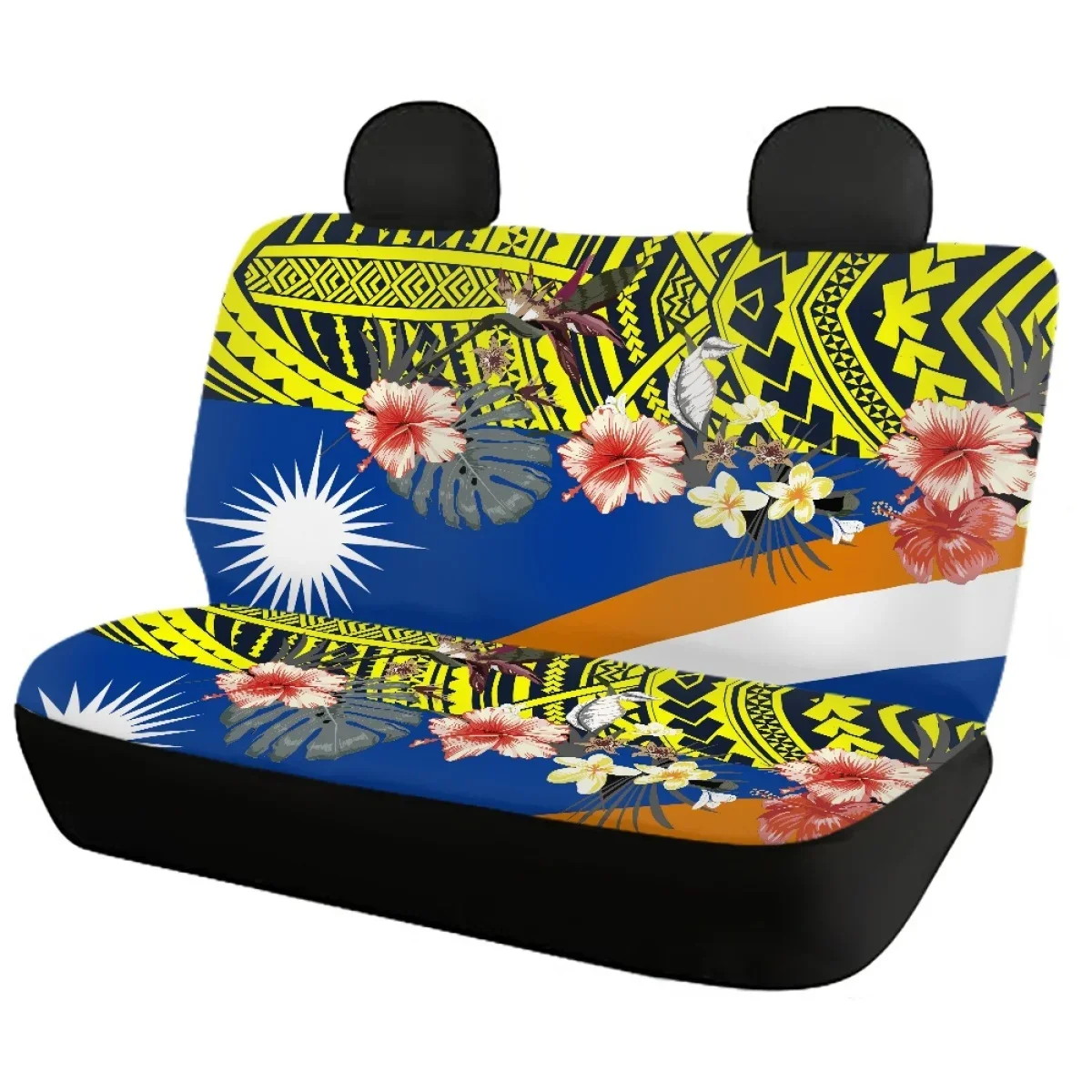 Car Seat Covers Front/Back Seat Marshall Island Kwajalein Flag Pattern Anti-Slip Car Interior Seat Covers Set of 4 Accessories