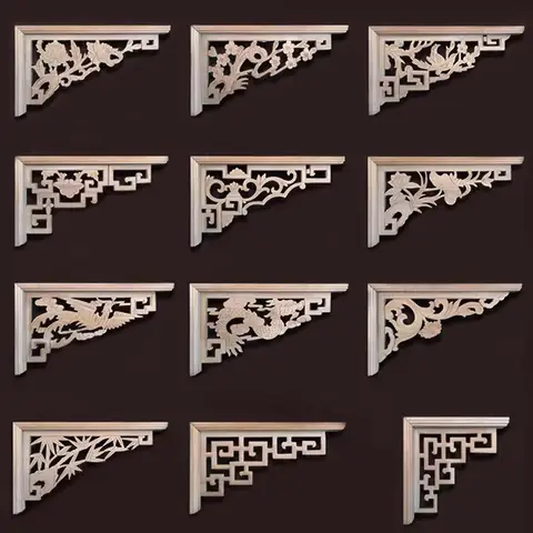 木製の彫刻が施された大きな中国のドラゴンウッドの彫刻家具,家の装飾,装飾,花の職人