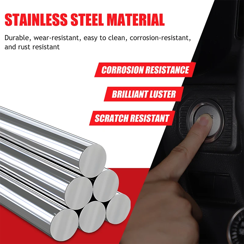 

1Pcs Stainless Steel Silver For Toyota Land Cruiser Prado 250 LC250 2024+ Car One-Touch Start Button Stickers Car accessories