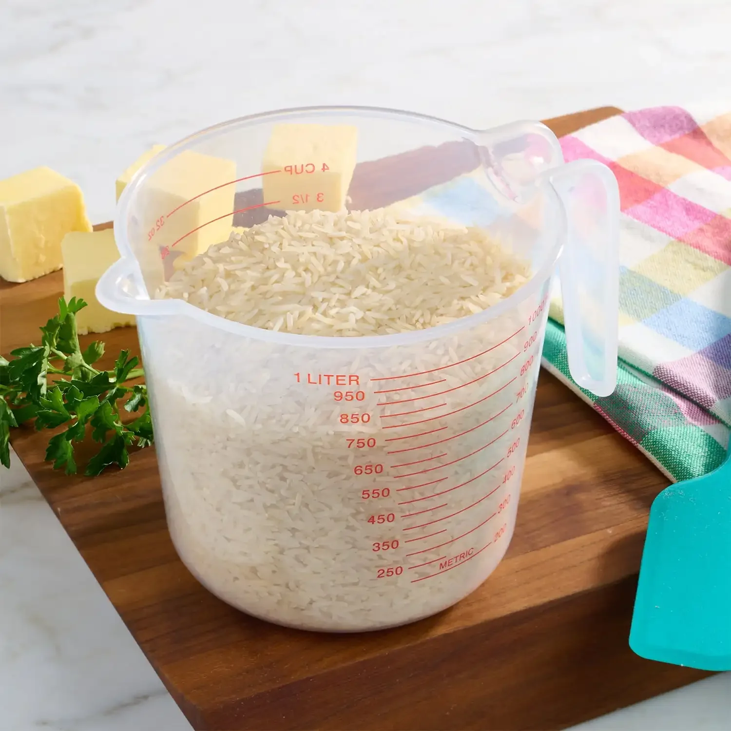 4 Cup PP Plastic Measuring Cup, 32 oz, Clear image 3