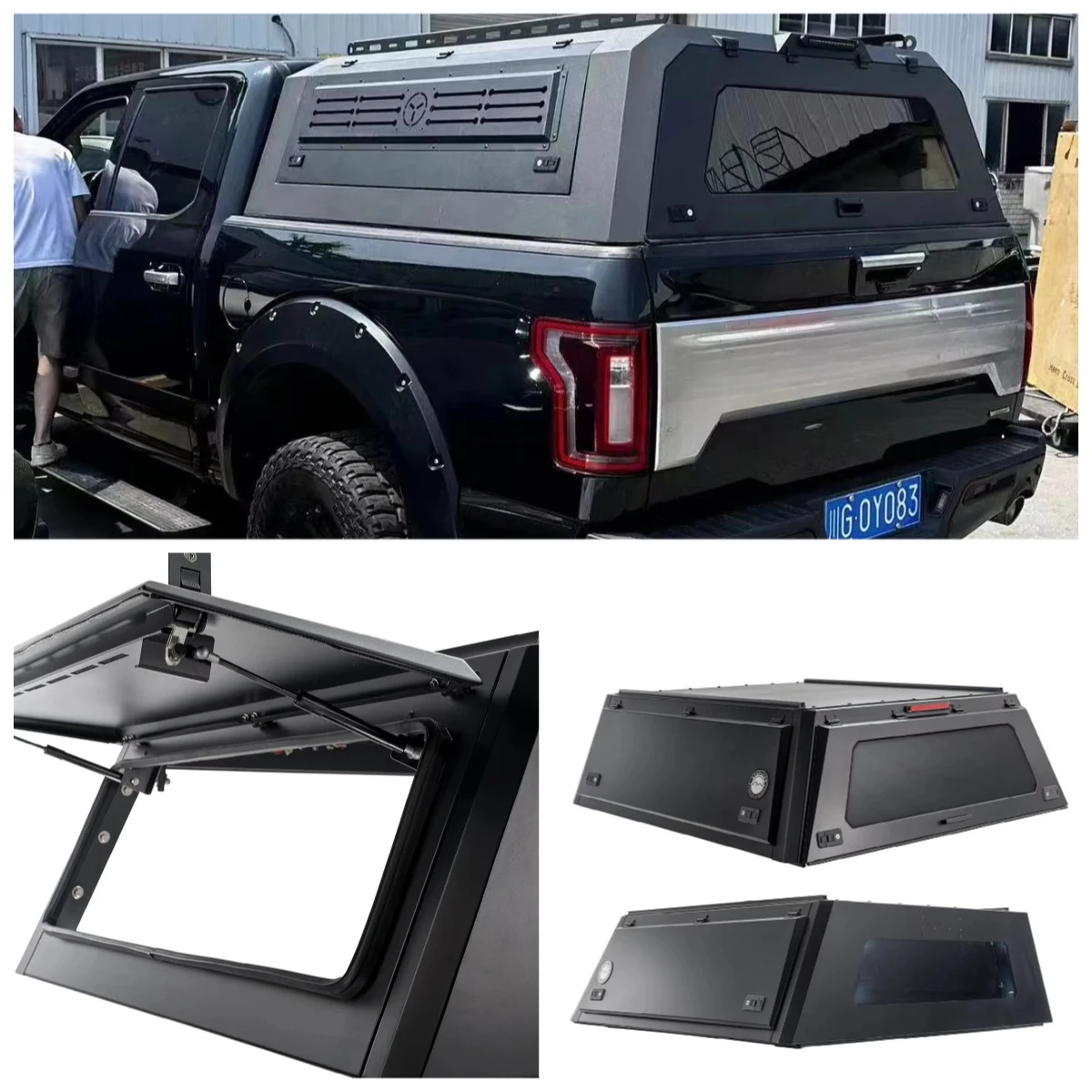 

Кунг для кузова пикапа 4x4 - из марганцевой стали и алюминиевого сплава, водонепроницаемый, с ручным открыванием и замком на ключ