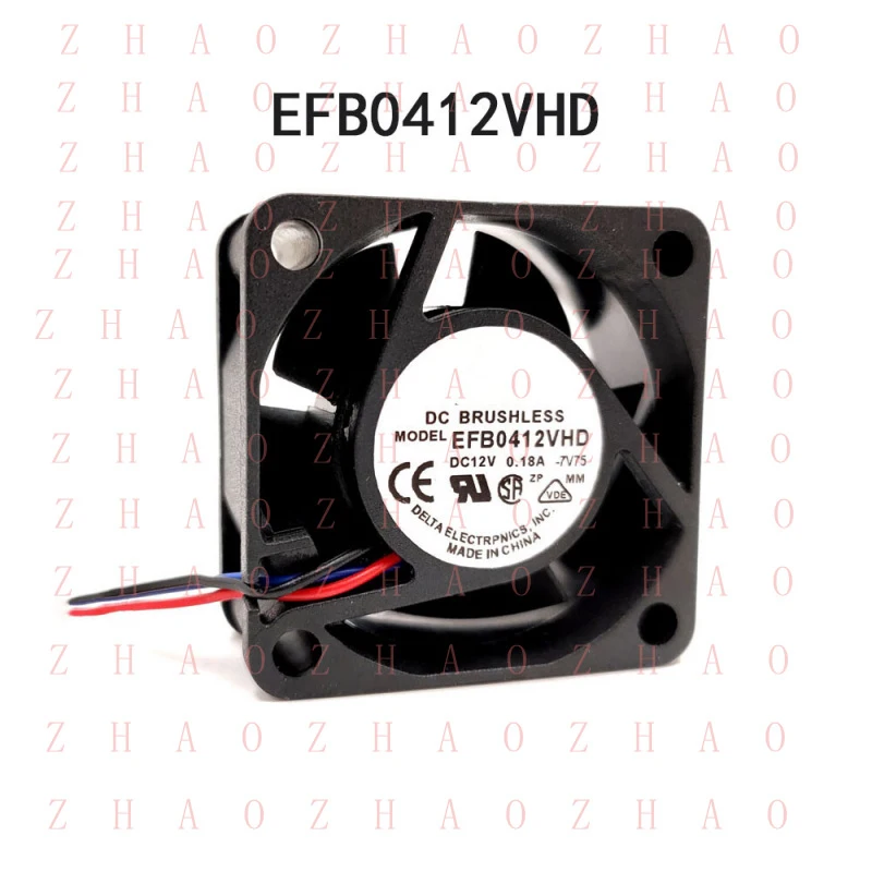 

L+ FOR Delta Axial flow fan EFB0412VHD 12VDC 0.18A 40*40*20MM Industrial control fan