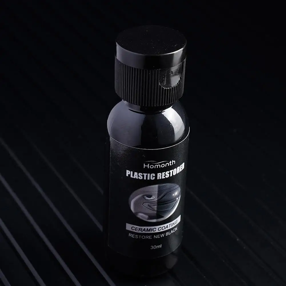 30ML Car Plastic Restorer Prevent Fading Plastic Revitalizing Coating Agent for Trucks Cars Automotive Interior