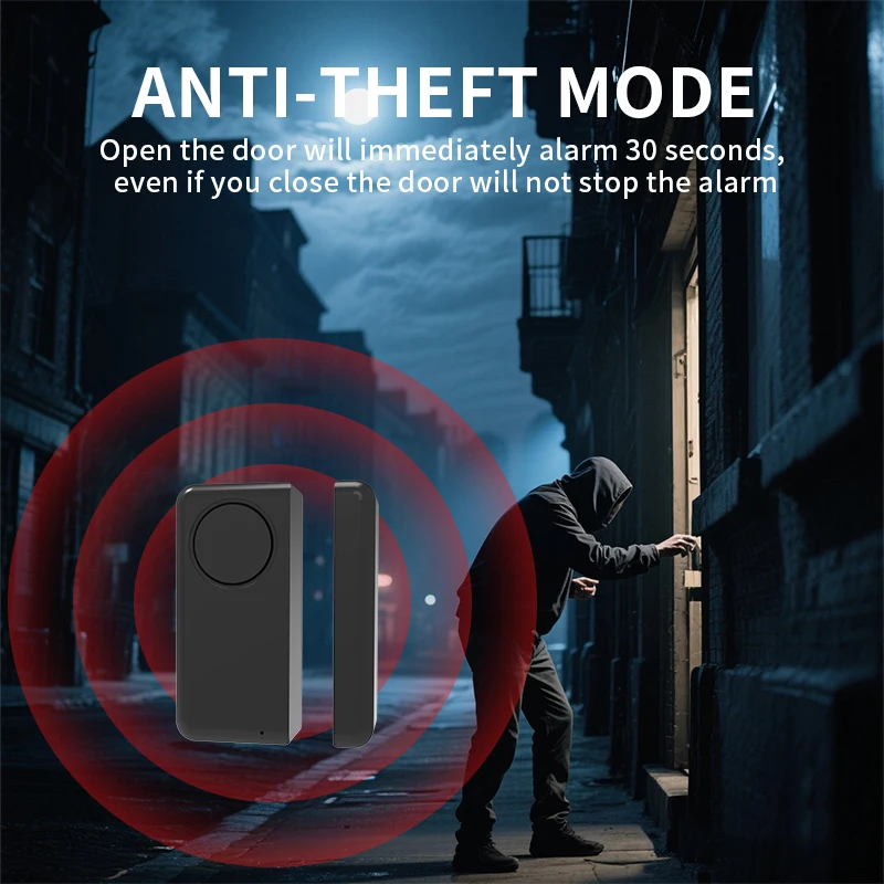 2.4G WiFi Smart Door Magnetic Sensor Home Monitoring Door And Window Opening Detector Security Alarm Smart Life Linkage Control