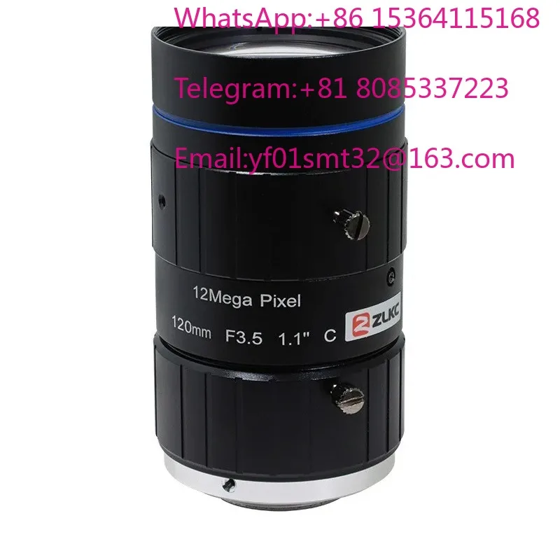 120mm Fixed Focus Industrial Lens 1.1 Inch 12MP High Resolution Low Distortion Machine Vision Camera Lens