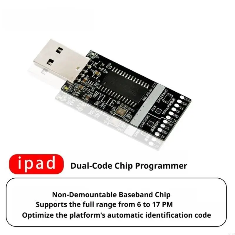 USB Chip Programmer Board with Read Write Support, Small Repair Service Tool, Broad Model Coverage for Electronics M4YD
