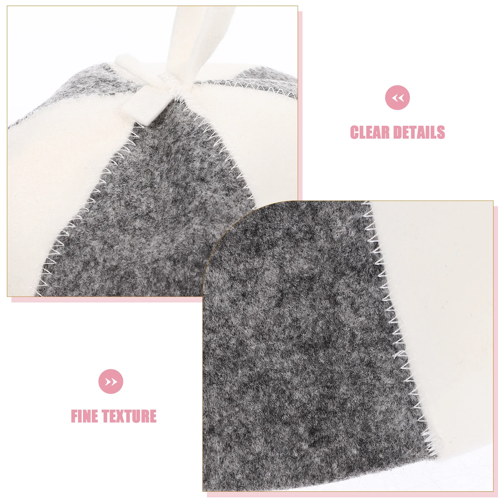 

2pcs Sauna Hat Felt Material Reusable Portable Head Cover For Women Thickened Bathing Cap Large Size Household Spa Supply