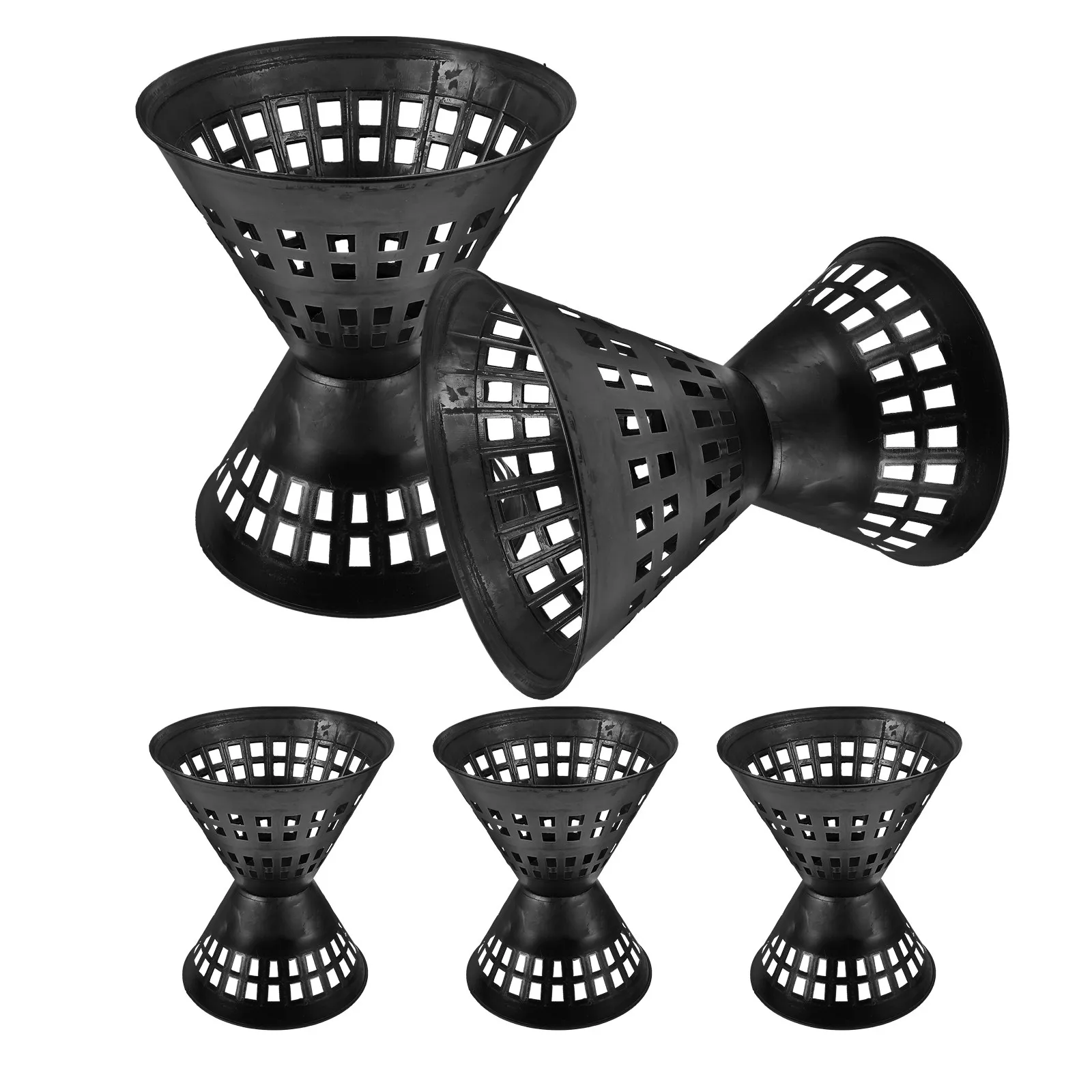 

5Pcs Quick Flower Arrangement Pack Plastic Packaging Material Medium Black Bouquet Holder Perfect for Wedding Party Shop DIY