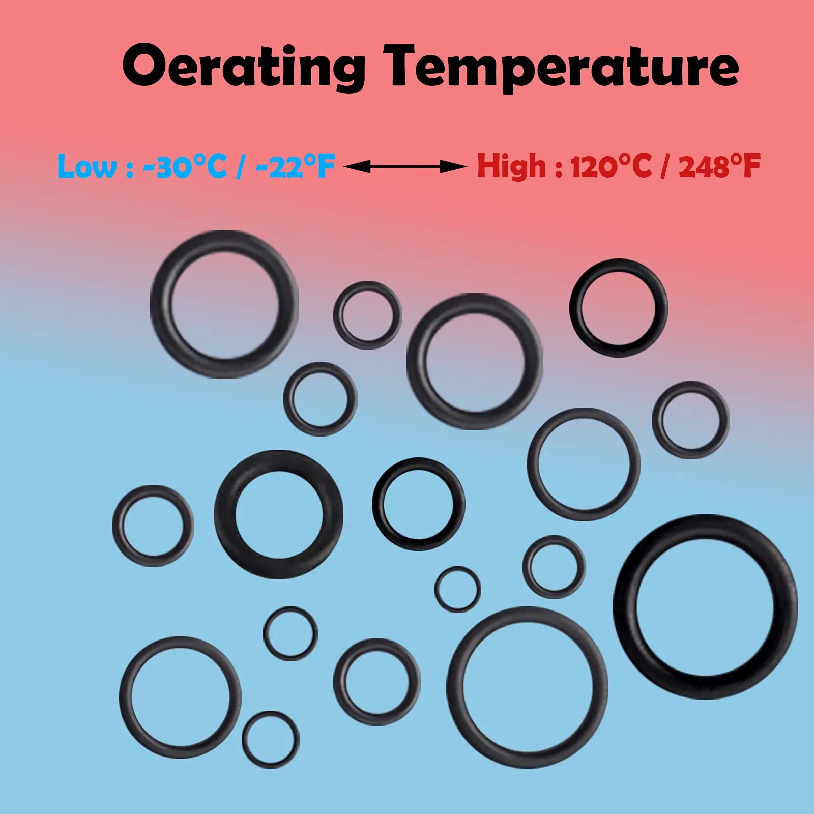 Rubber O Ring Set Gaskets Seal Nitrile Rubber Bands High Pressure O-Rings Repair Kit Sealing Elastic Band O Rubber Rings Set