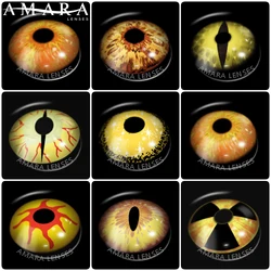 AMARA YELLOW Color Contact Lenses for Eyes Makeup Beauty Contact Lenses Eye Cosmetic Color Lens Eyes Cosplay Anime Accessories