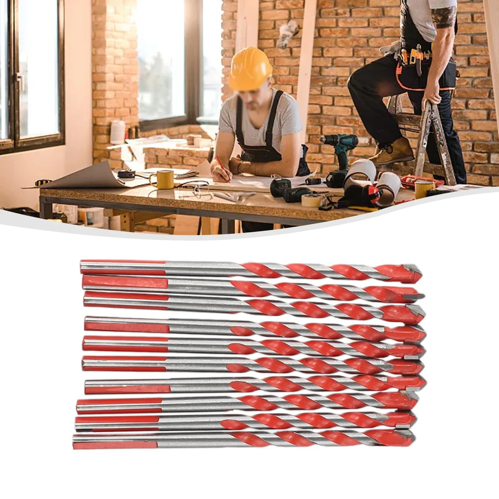 10pcs 6mm Multifunction Drill Bits Ceramic Wall Glass Punching Hole-Working Hand Tools Triangular Drill Bit High Quality