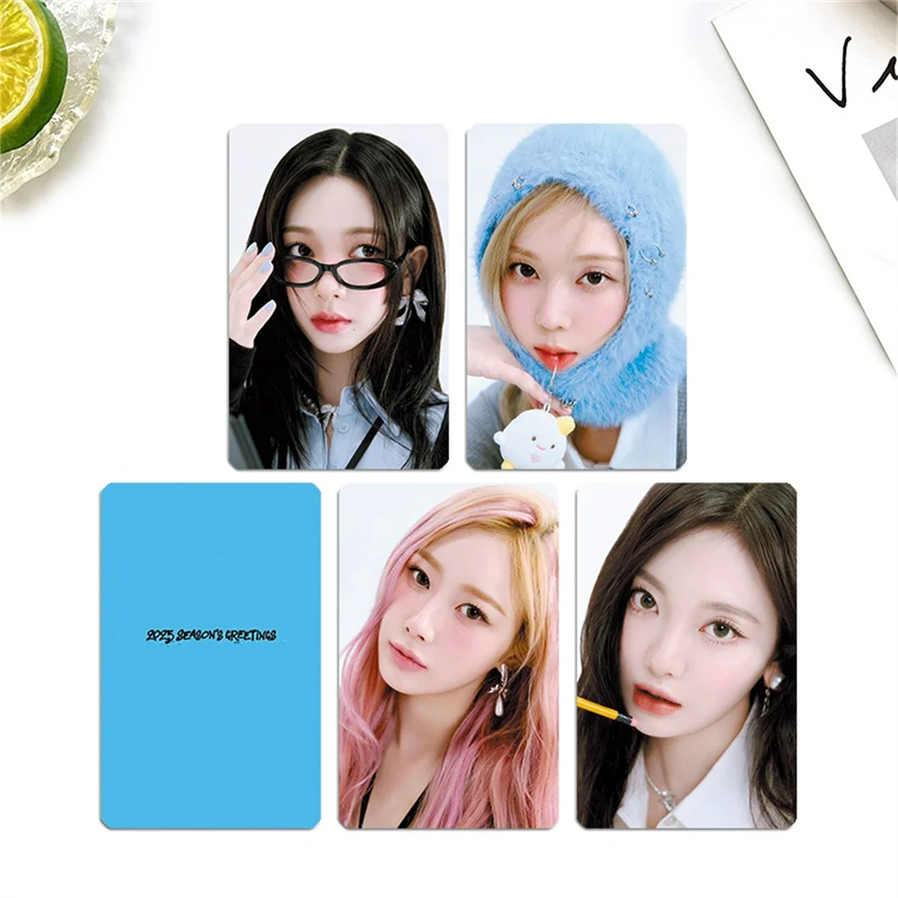 Kpop Idols Winter Giselle 2025 Season's Greetings Photocard 8pcs/Set Double Sides Printing Matte Film Card Fans Collection