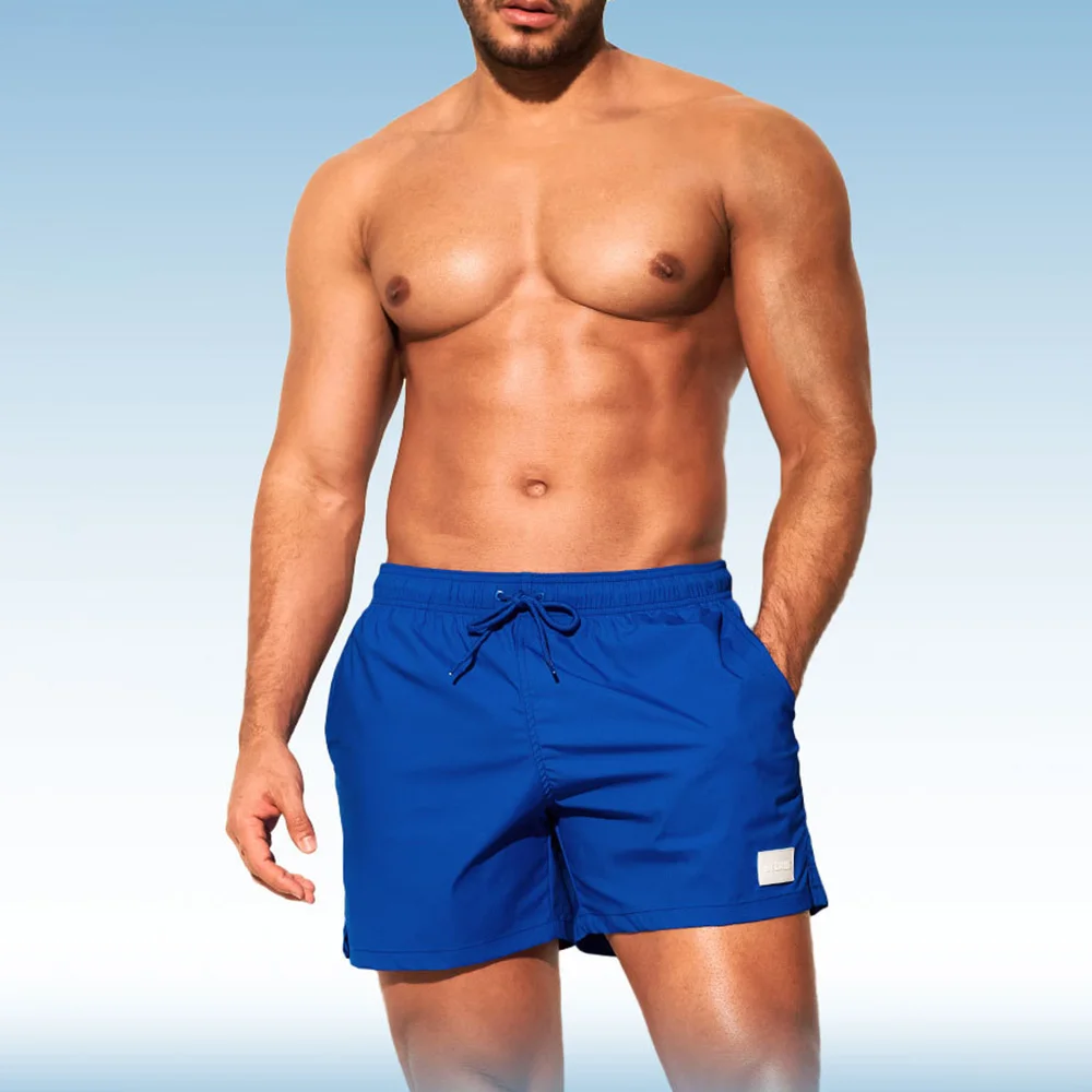 

2025 Summer New Men's Solid Color Swimming Sports Beach Shorts Fashion Trend Loose Simple Breathable Quick Dry Men's Bottoms