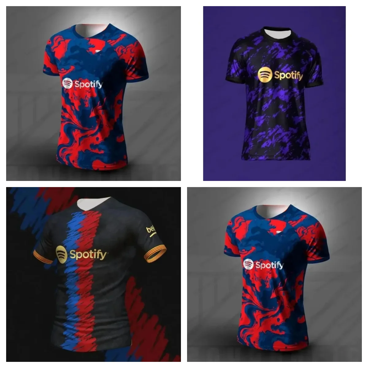 

Summer Barcelona Special Edition Football Jersey Men Women's Comfortable Breathable Quick Drying Motion MOTO