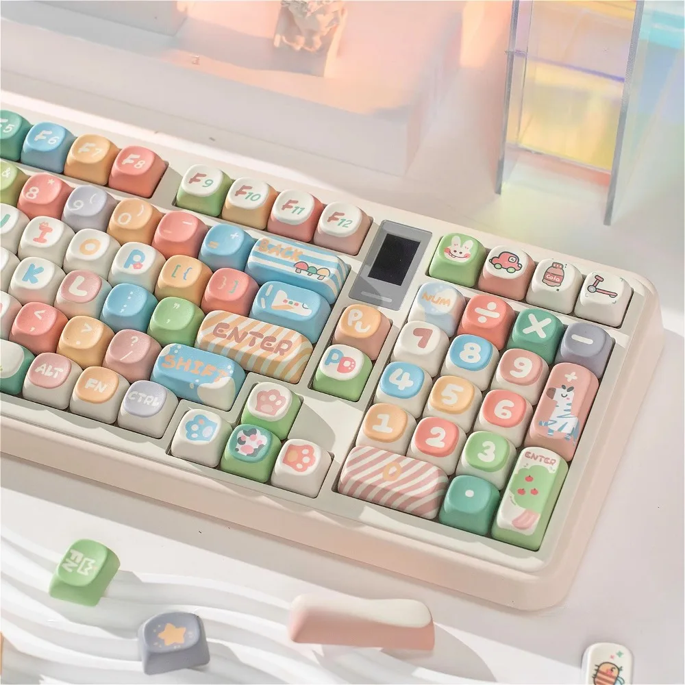 

Hand-Drawn Forest PBT Keycaps, Dye-Sub for 61/68/87/98 Key Mechanical Keyboard