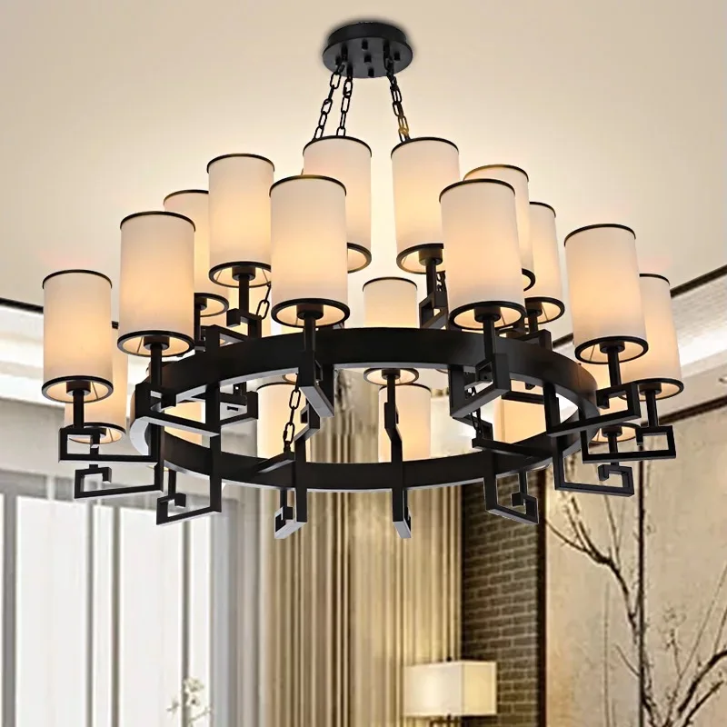 New Chinese style antique chandelier, living room, dining room, hotel, villa, club, non-standard engineering, customized board t