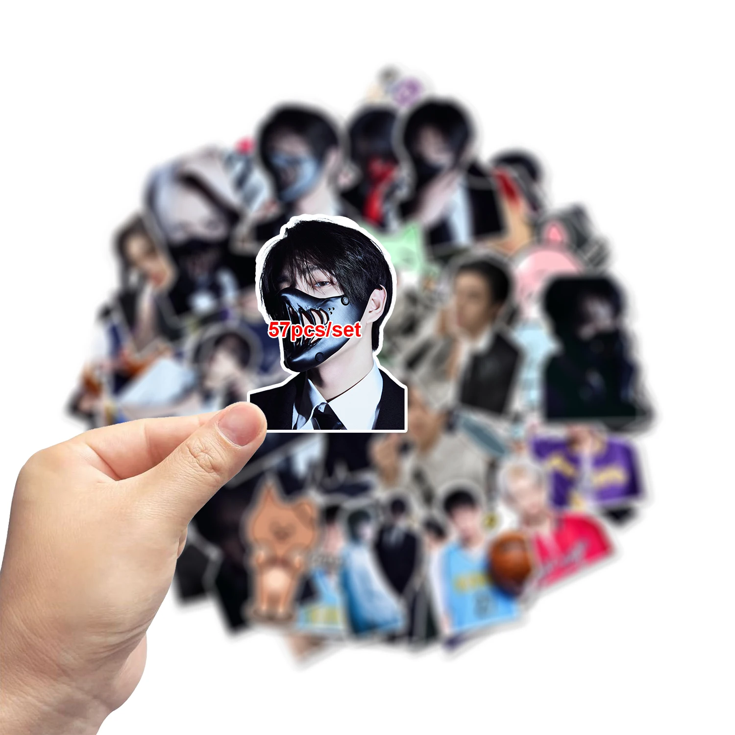 50Pcs Cute KPOP Cartoon Waterproof Stickers Star Collectible Decals DIY Accessories for Fans Daily Use