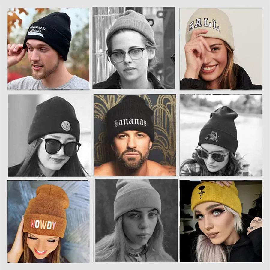 Personalisierte benutzerdefinierte Beanies Hüte mit Stickerei Text Logo für Männer Frauen warme Winter gestrickte Manschette Beanie Cap Dropshipping – Detail 7