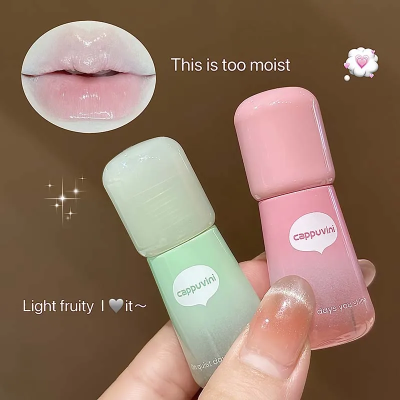 Cappuvini フルーティー保湿リップオイル Cear リップグロス ガラス唇 リップラインを軽減 リップケアに最適 リップクリーム
