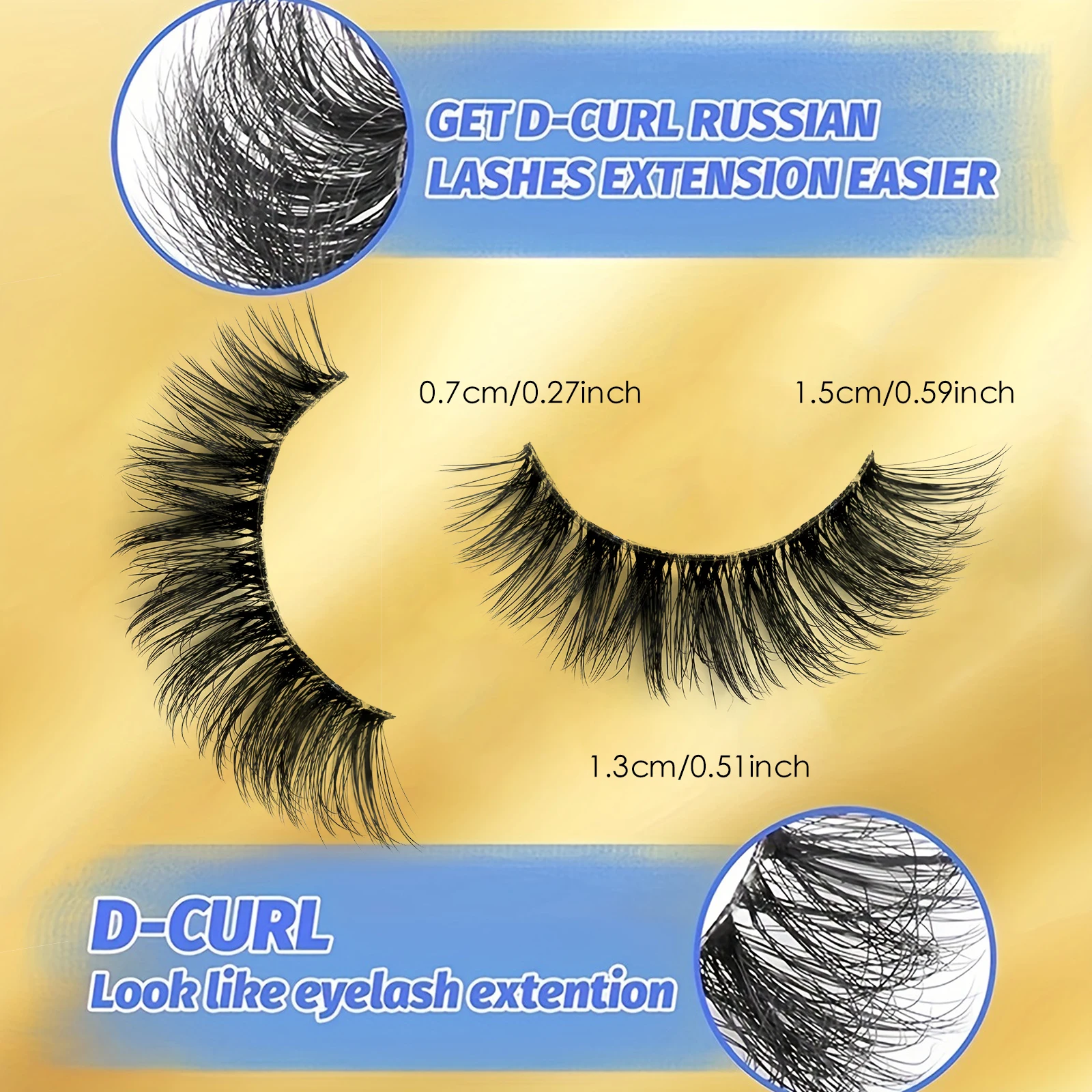 10쌍 인조 밍크 속눈썹 자연스러운 풍성한 3D 두꺼운 볼륨 D 컬 속눈썹 연장처럼 보이는 가짜 속눈썹