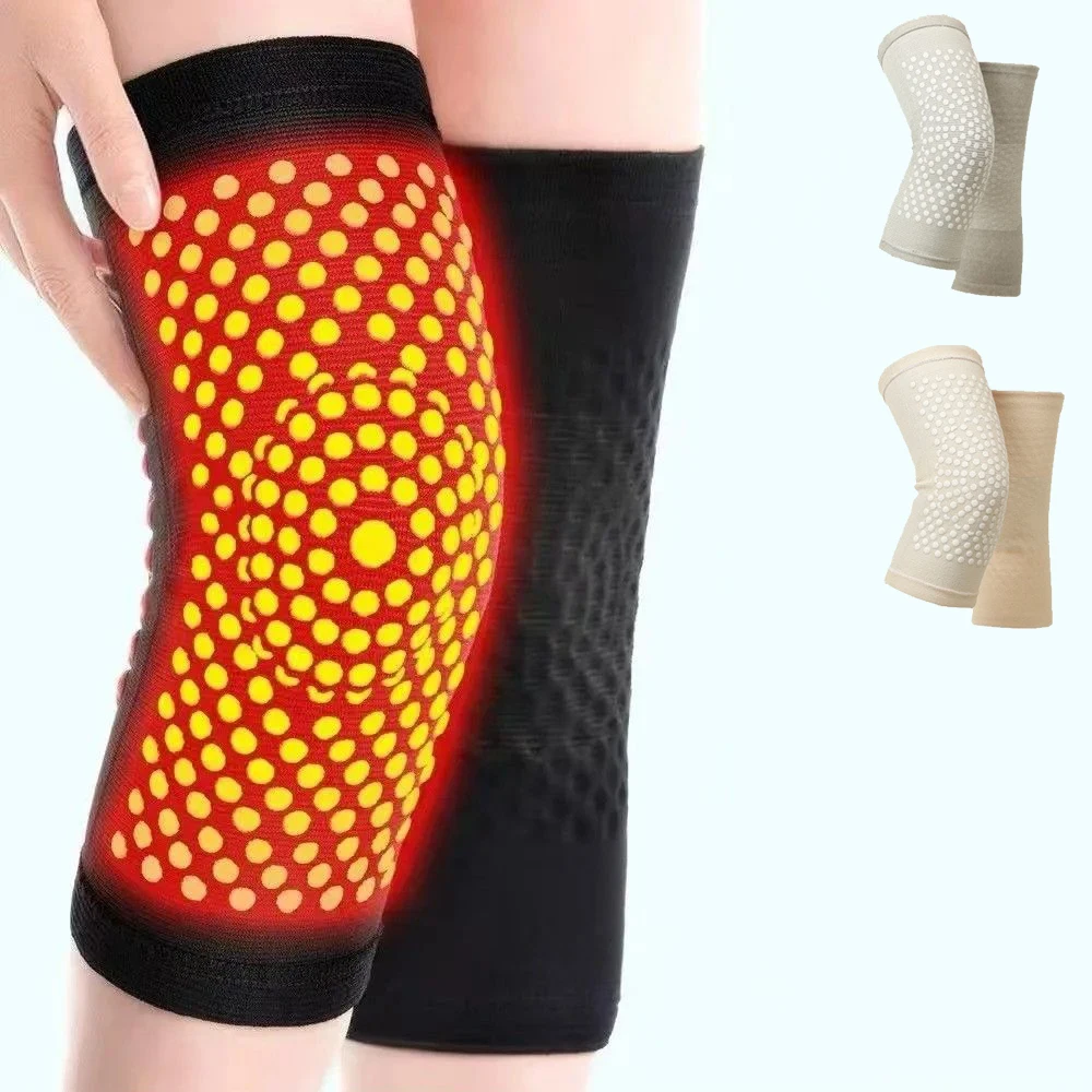 Self Heating Knee Pads,Warm Wormwood Self Heating Knee Brace Support, Long Compression Sleeve for Arthritis Joint Pain Relief