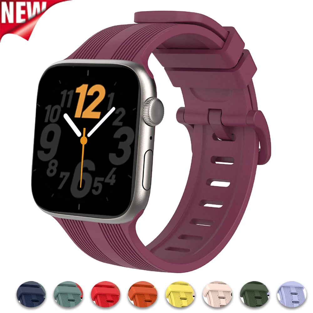 Silikonarmband für Apple Watch 38mm 40mm 41mm 42mm 44mm 45mm 49mm Weiches Band für IWatch Ultra 3/2 Series 11 10 9 8 7 6 SE 5