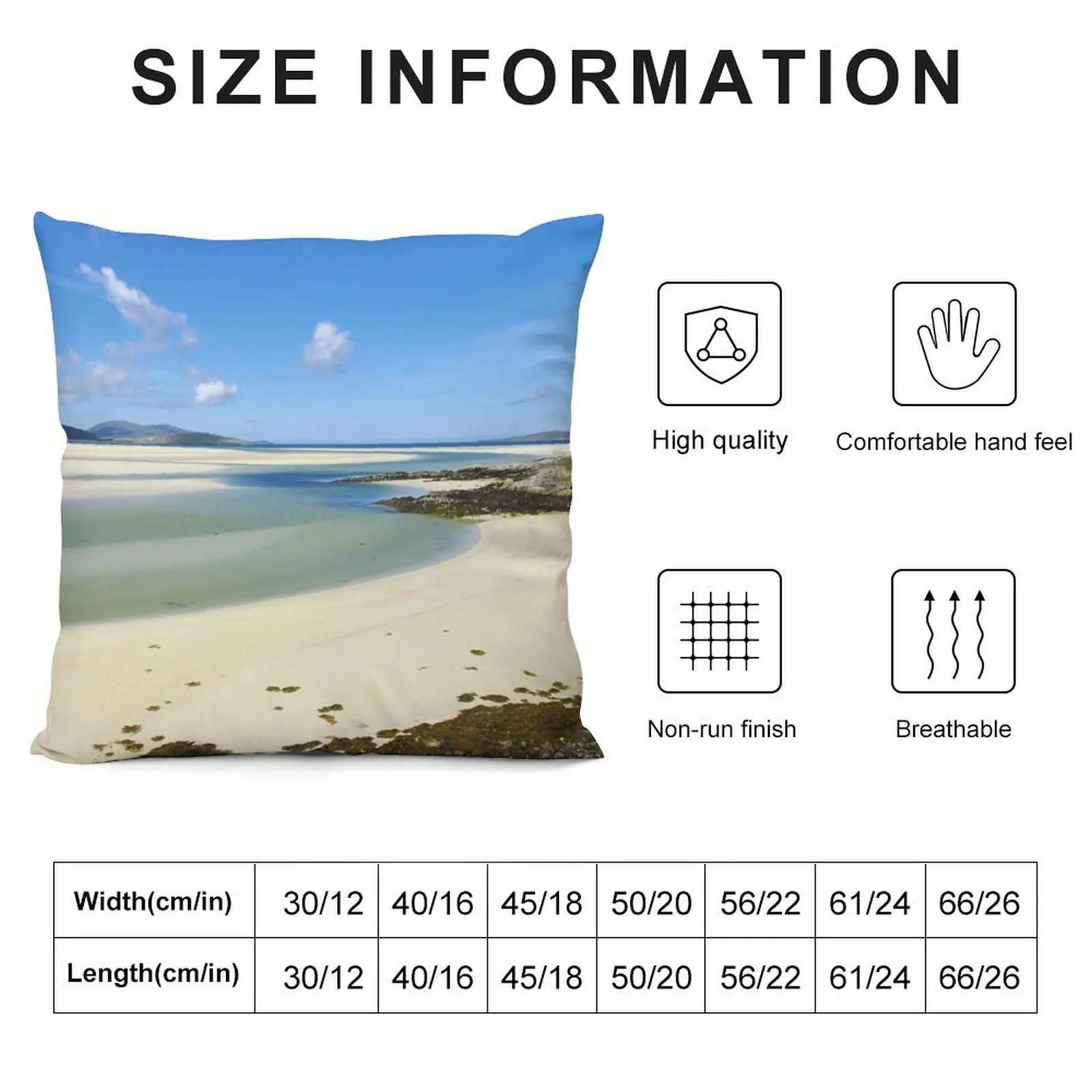 Luskentyre Beach, Outer Hebrides Throw Pillow Sofa Cushion Cover Bed pillowcases pillow