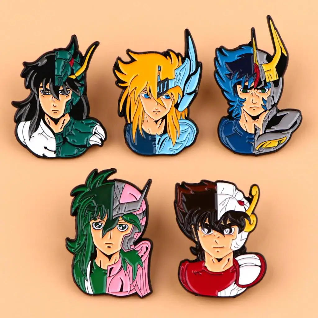 

Anime Figures Pin Cool Characters Enamel Pin Women's Brooch Backpack Badges Brooches for Clothing Badges Accessories Fans Gifts