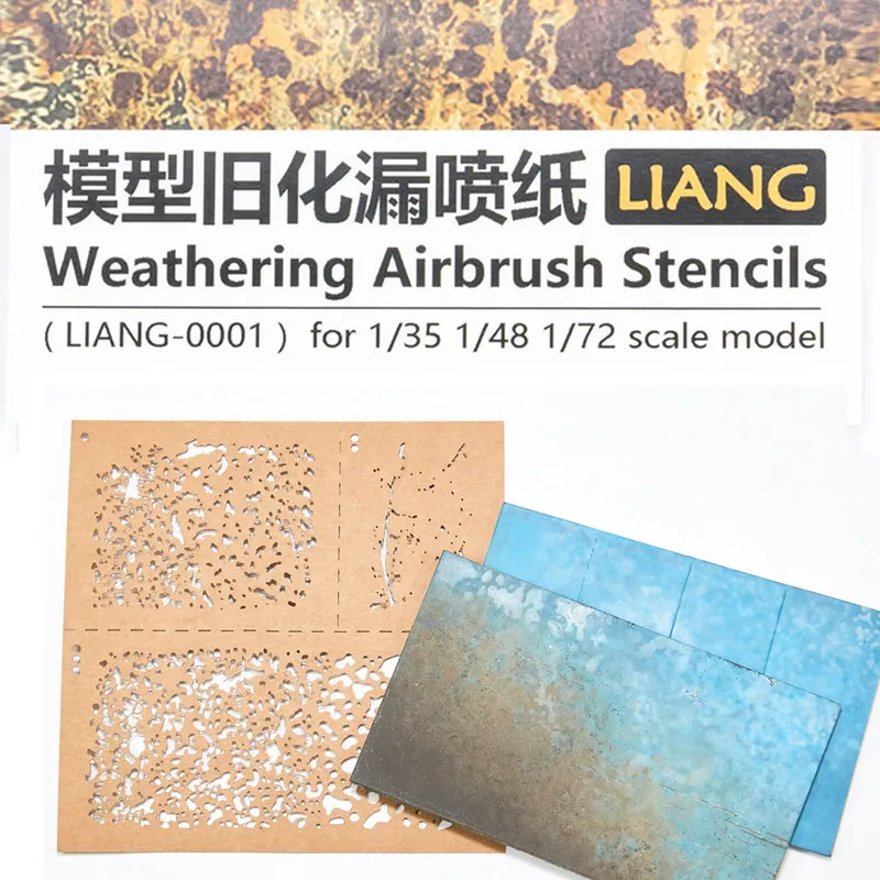LIANG 0001 Kraft Paper Airbrush Stencil For Model Painting Coloring Weathering DIY Spraying Mask Auxiliary Craft Tool