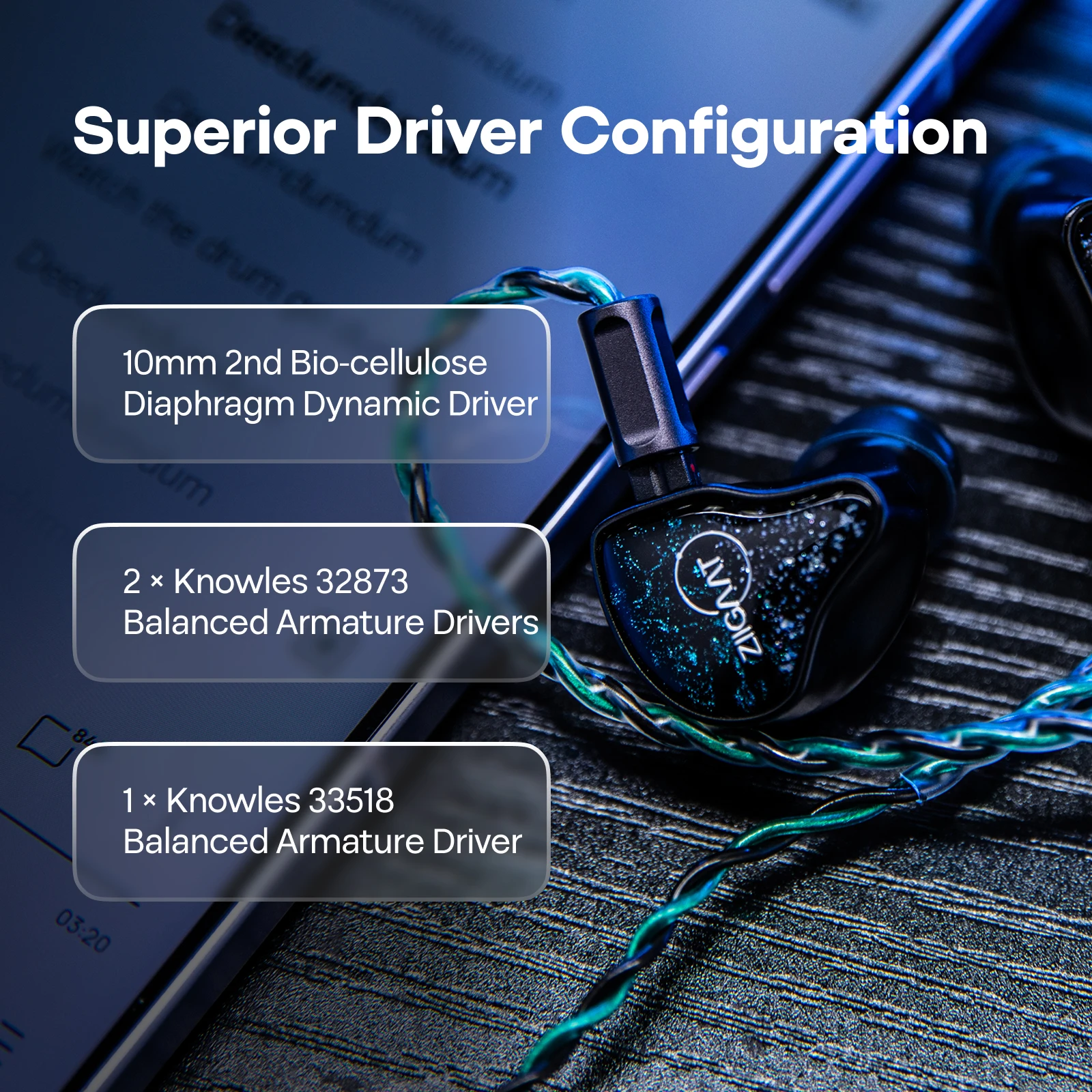 Linsoul ZiiGaat x Hangout.Audio: Odyssey 2 1DD + 3BA Hybrid IEM سماعة مع برامج تشغيل المحرك المتوازن الأصلي من Knowles #4