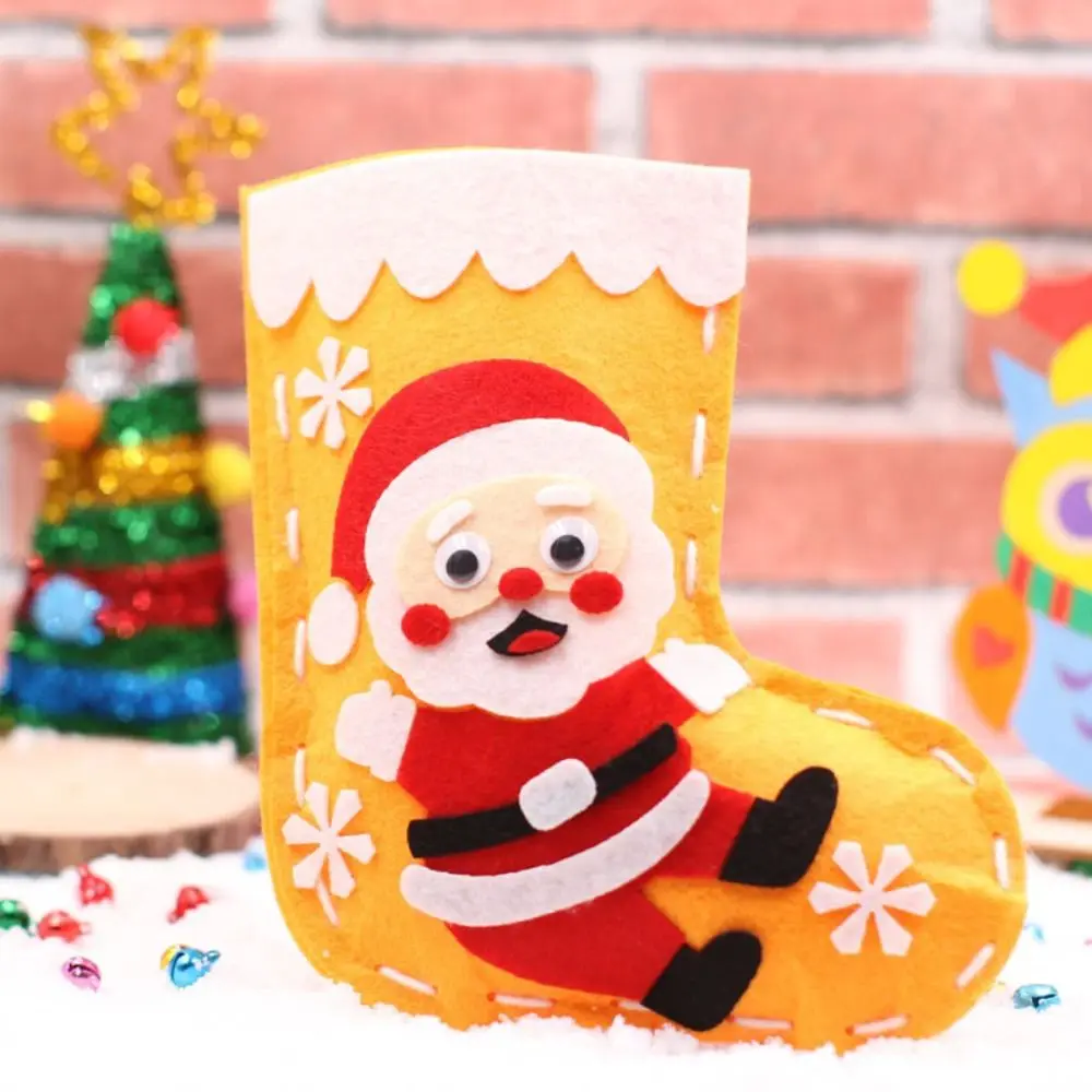 Kaus kaki non-tenun kain DIY stoking Natal manusia salju Santa Claus Natal kaus kaki non-tenun pohon Natal ayah Natal