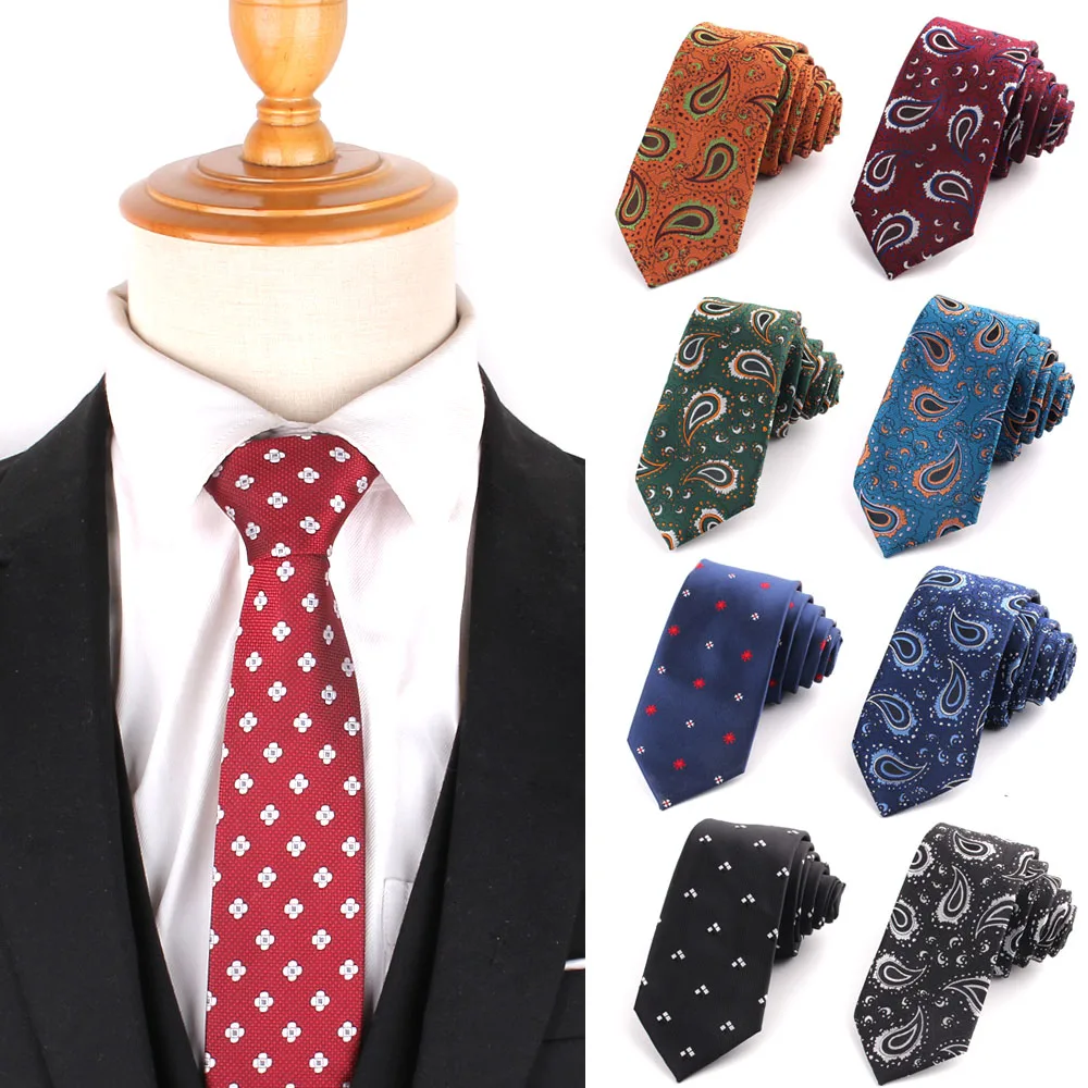 

Skinny Neck Ties For Men Women Casual Narrow Floral Tie Suits Slim Ties Boy Girls Necktie Gravata Gift Uniform Paisley Neckties