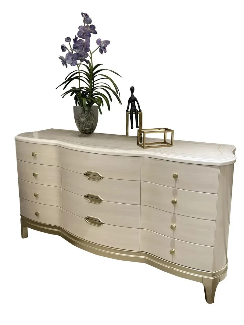 Y American light luxury room TV cabinet villa master bedroom video cabinet simple chest cabinet