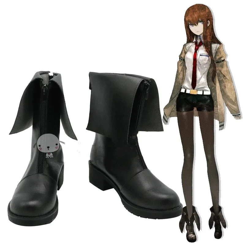 DY20SBluuCosplay Anime Makise Kurisu Hayase Ami Sepatu Cosplay Sepatu Bot Buatan Khusus25