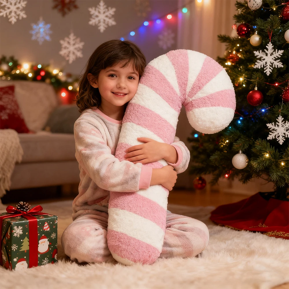 37 cm Natale CYNTHIA ROWLEY Cuscino da tiro Morbido Natale Caramelle Bastoni da passeggio Giocattoli di peluche per bambini Regali di Natale Arredamento della camera