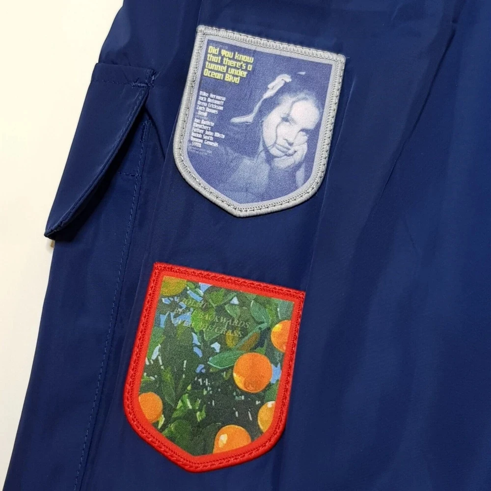 Lana Merch Gedenk-LDR-Rennjacken 2026 Navy für Damen und Herren, Rennjacke mit Aufnähern, Del Top Coat Reys Damenbekleidung – Detail 9