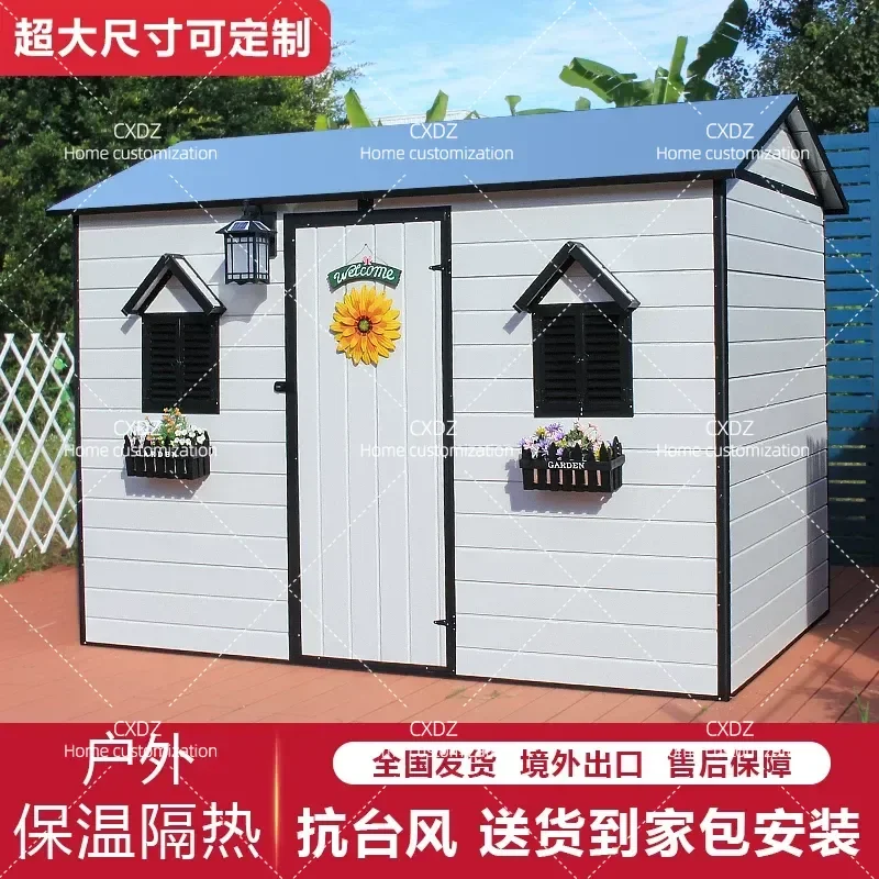 Outdoor Mobile Cabin Courtyard Villa Storage Room Terrace Garden Simple Tool Shed Outdoor Storage Unit Combination House