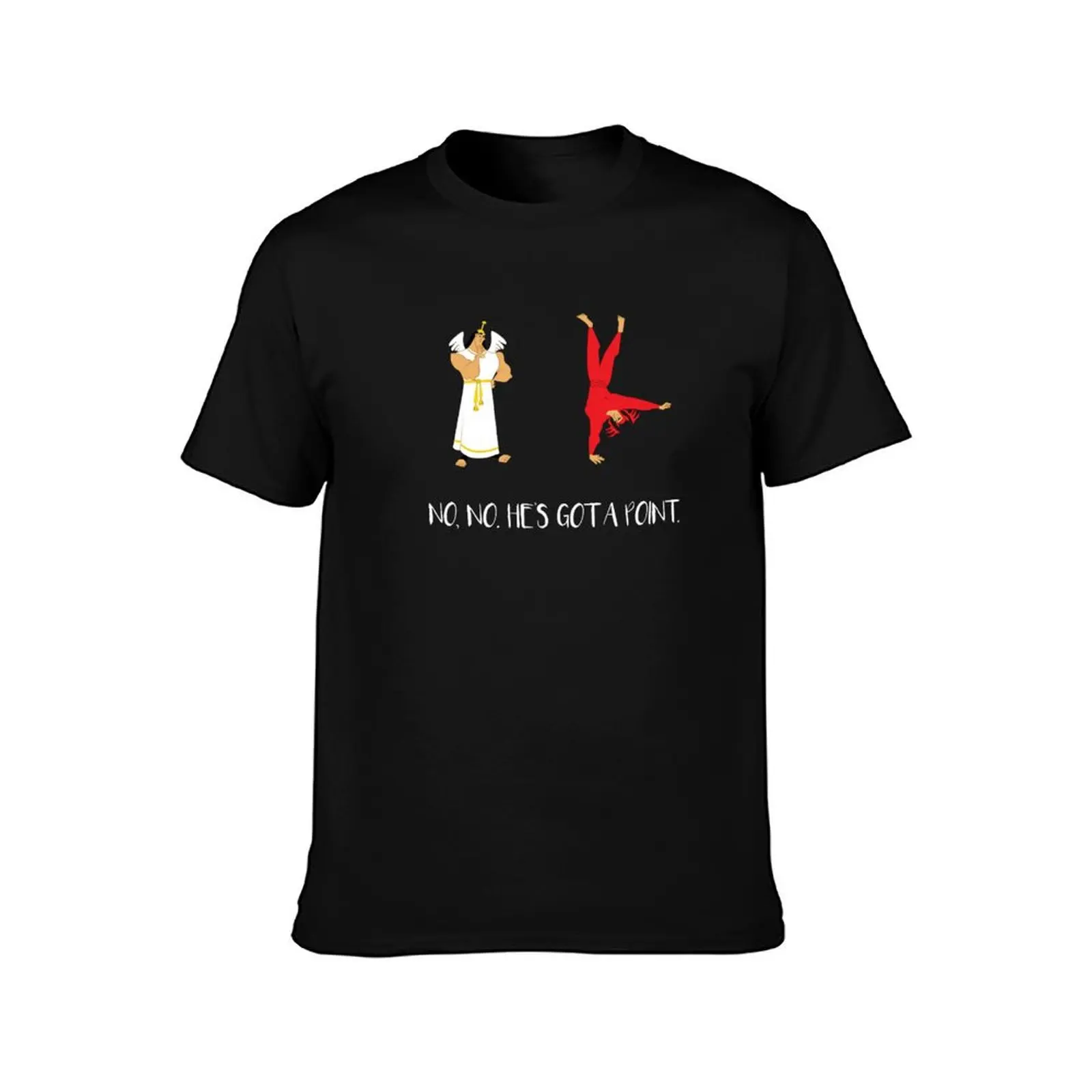 Shoulder Angel and Devil T-Shirt Comfortable Daily Wear Tee