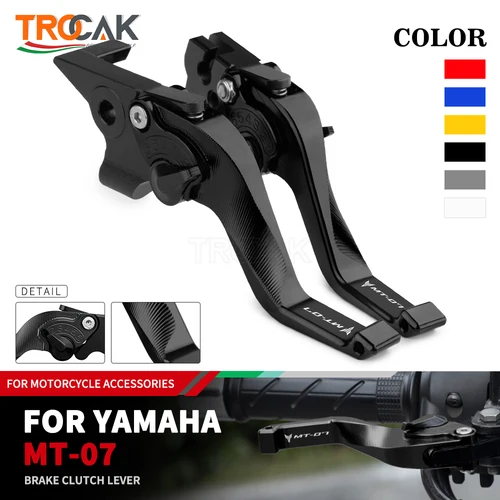 Embrague de freno de un dedo para Yamaha MT-07 MT 07 FZ07 MT07 FZ 07 2014-2022-2023 accesorios de motocicleta palanca corta ajustable