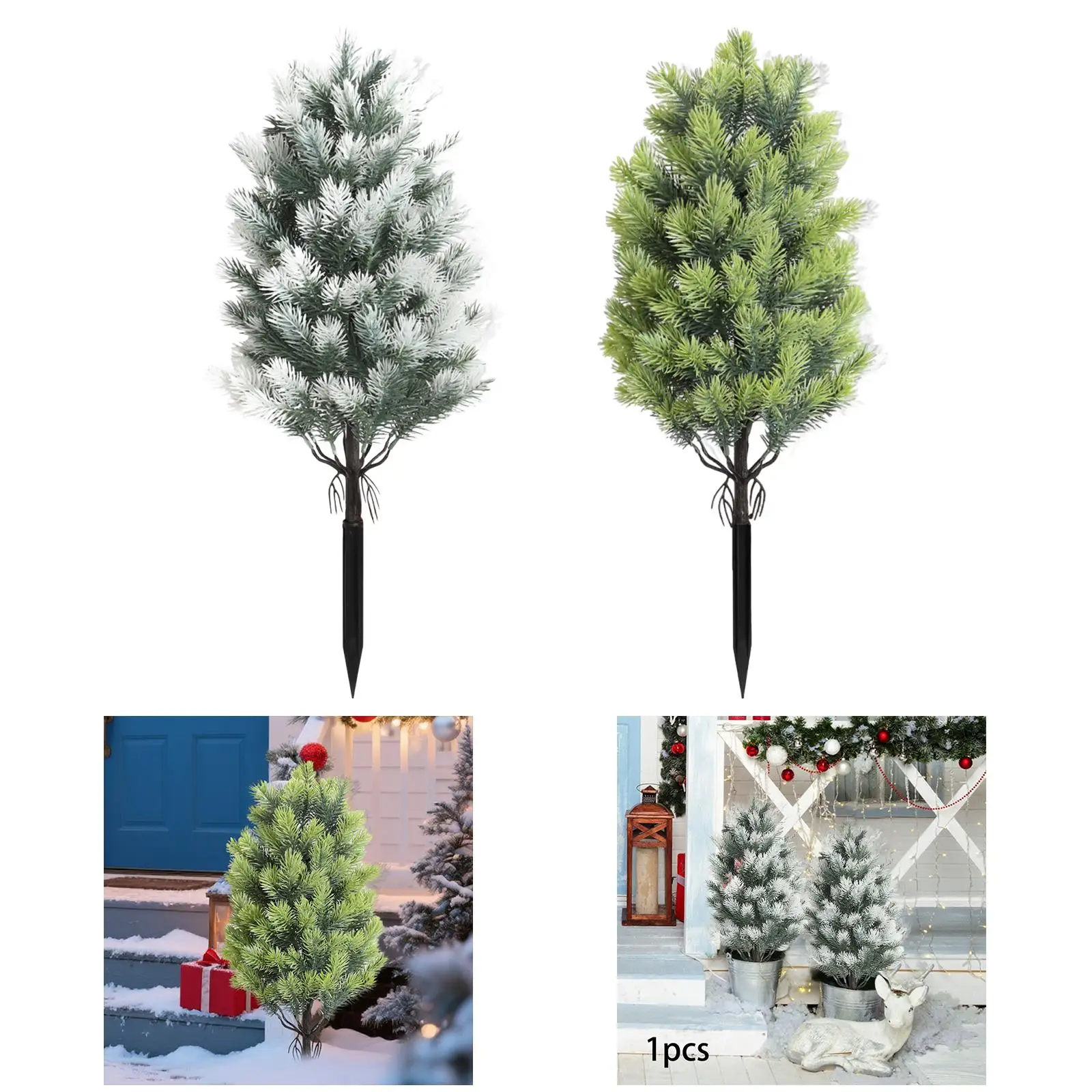Artificial Tree Housewarmings Gift with Spike Faux Plant Ornament for Indoor/Outdoor Patio Courtyard Backyard Front Porch
