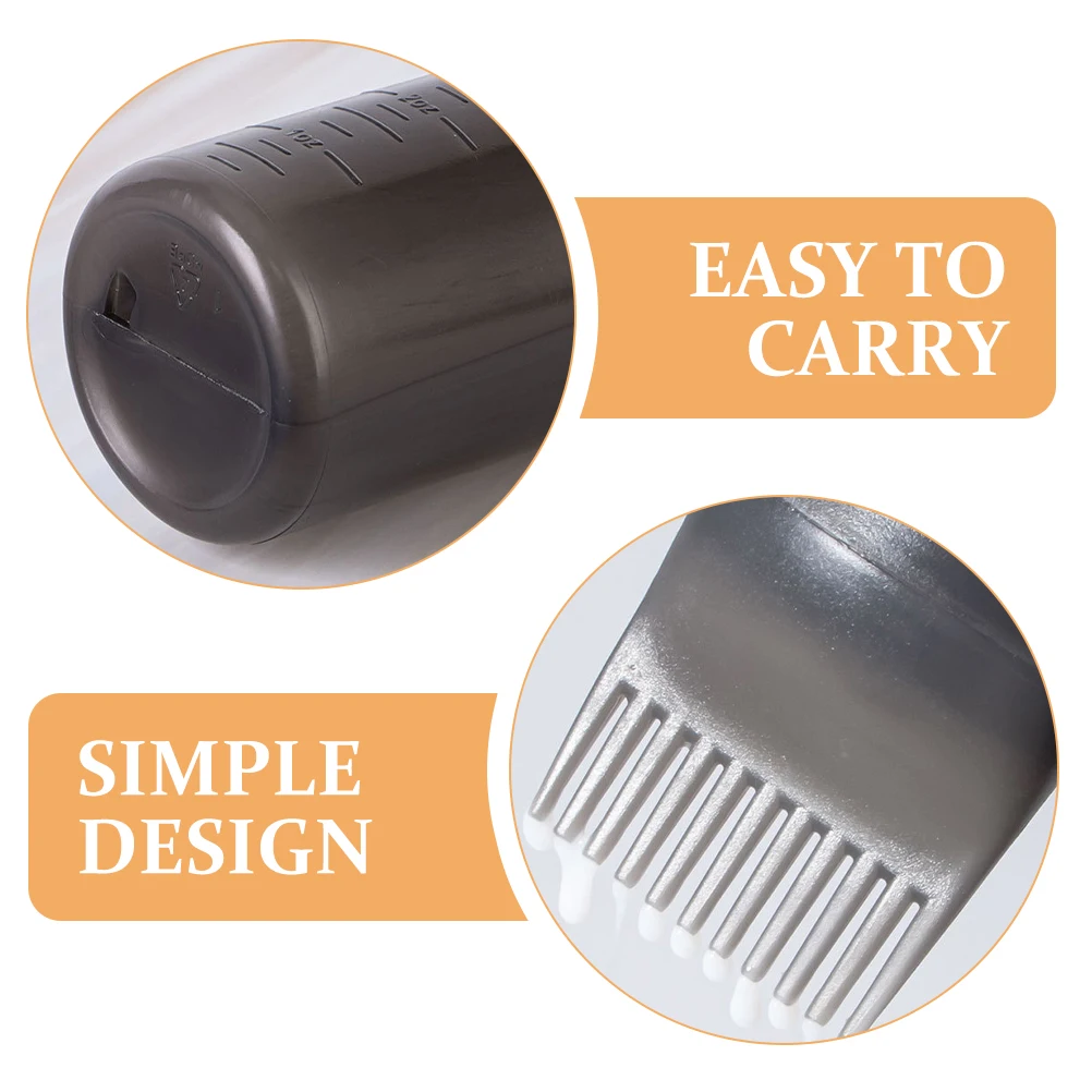 

6Pcs Root Comb Applicator Bottles Hair Dye Bottle Graduated Design Hair Coloring Oil Application Root Comb Applicator Bottle