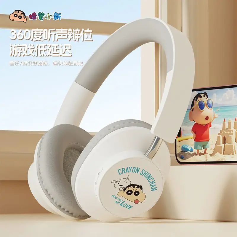 تلوين شين تشان Nohara Shinnosuke الكرتون الإبداعية سماعة رأس بخاصية البلوتوث مضخم الصوت إلغاء الضوضاء سماعة رأس لاسلكية هدية
