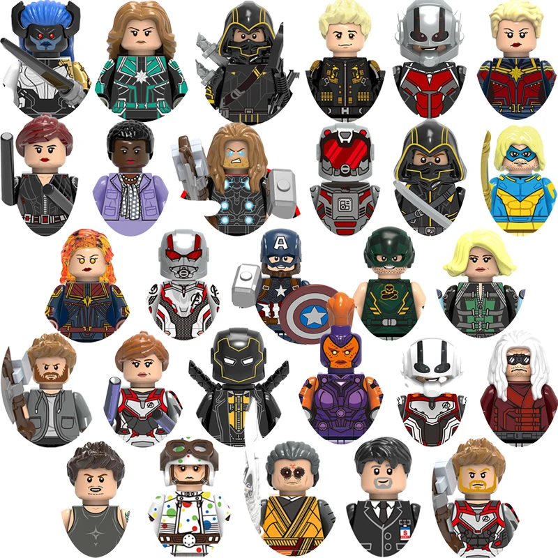 Marvel  Ant Man Blocks Bricks Black Widow For Toys Gifts Captain Marvel Mini Action Figures Children Building Blocks For Party