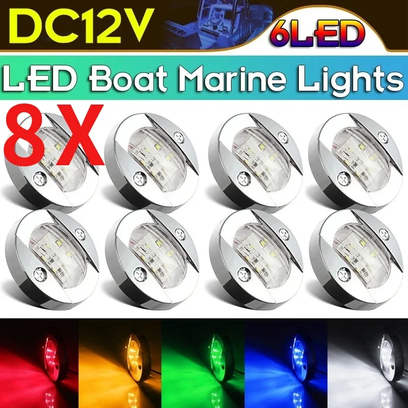 Boat Marine Lights Navigation Light Waterproof Marker Lamp  For Truck RV Yacht Transom Anchor Stern DC 12V/24V 6LED Stern Light