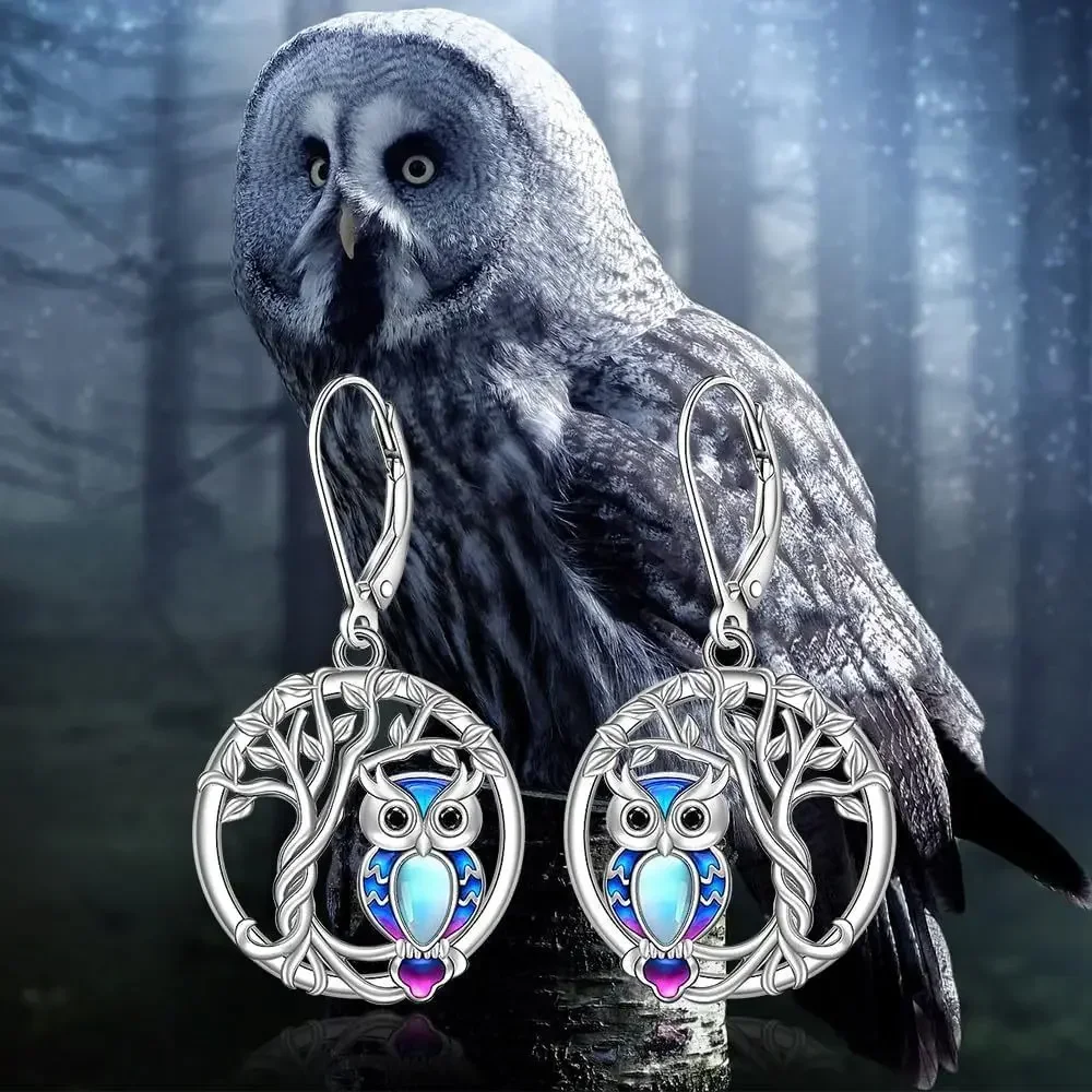 Enchanting Owl Hollow Pendant Earrings - Stylish & Durable Retro Jewelry - Perfect for Parties, Birthdays, Holidays Gifts， Luxur