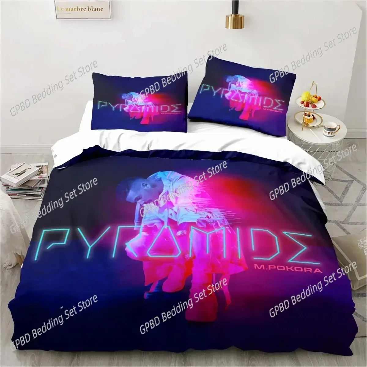3D Print Matt M. Pokora Bedding Set Boys Girls Twin Queen King Size Duvet Cover Pillowcase Bed boys Adult Home Textileextile