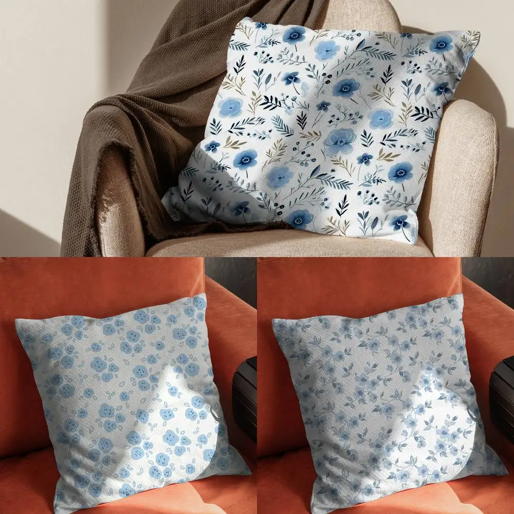 

VSmall Florals Pillow Case Pillowcase For Car Pillows 60x60 Cushions Luxury Double Sided Cover Home And Decoration Sofa 30x30