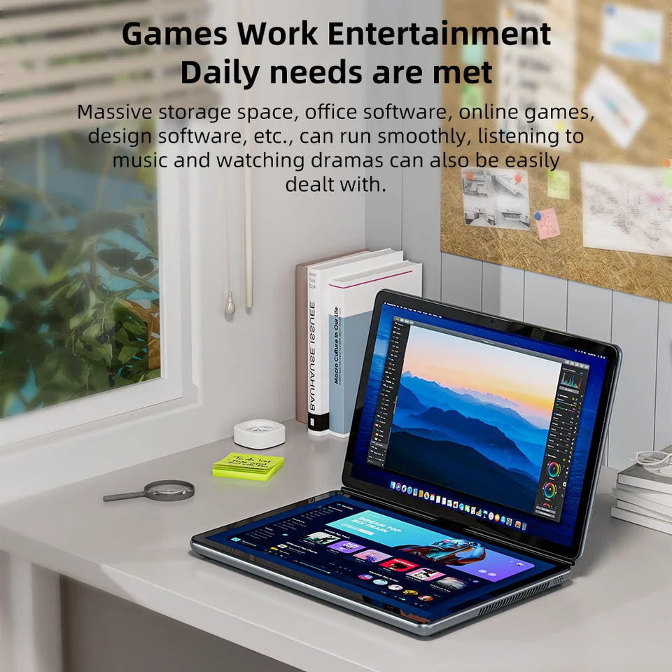 JSHIX 11インチ Intel N100 デュアルスクリーン タッチ ノートパソコン