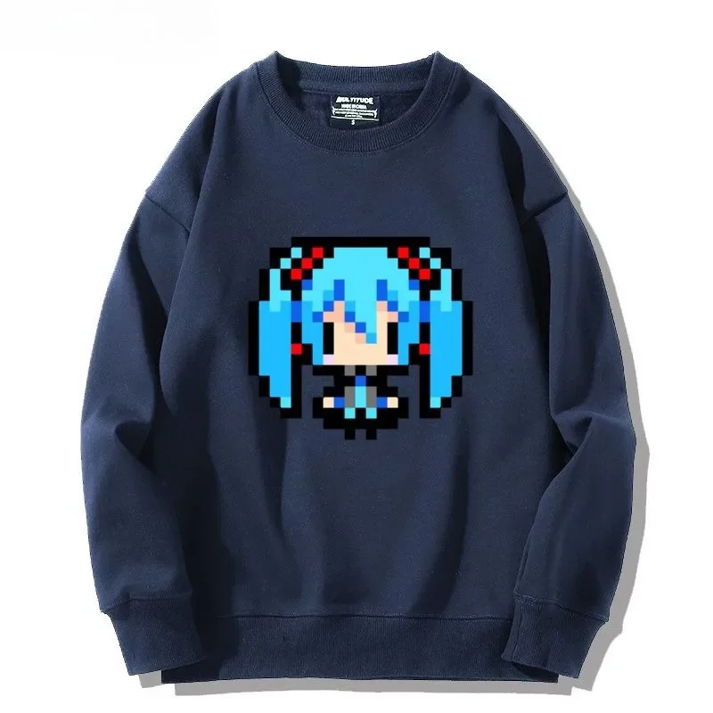 Kawai Hatsune Miku Hoodie Anime Cute Sweatshirt Cartoon Cotton Long-sleeved Comfortable Skin-friendly Loose Top Casual Versatile