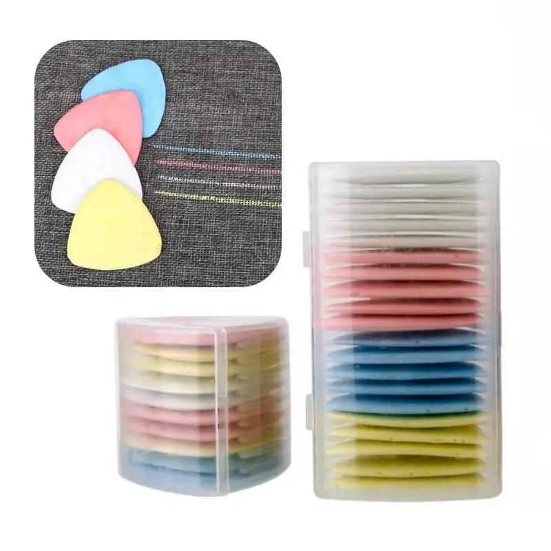 Kapur Jahit Warna-warni yang Dapat Dihapus untuk Penjahit, Pola Pakaian, Perlengkapan Jahit DIY, Penanda Kain, Aksesoris Menjahit